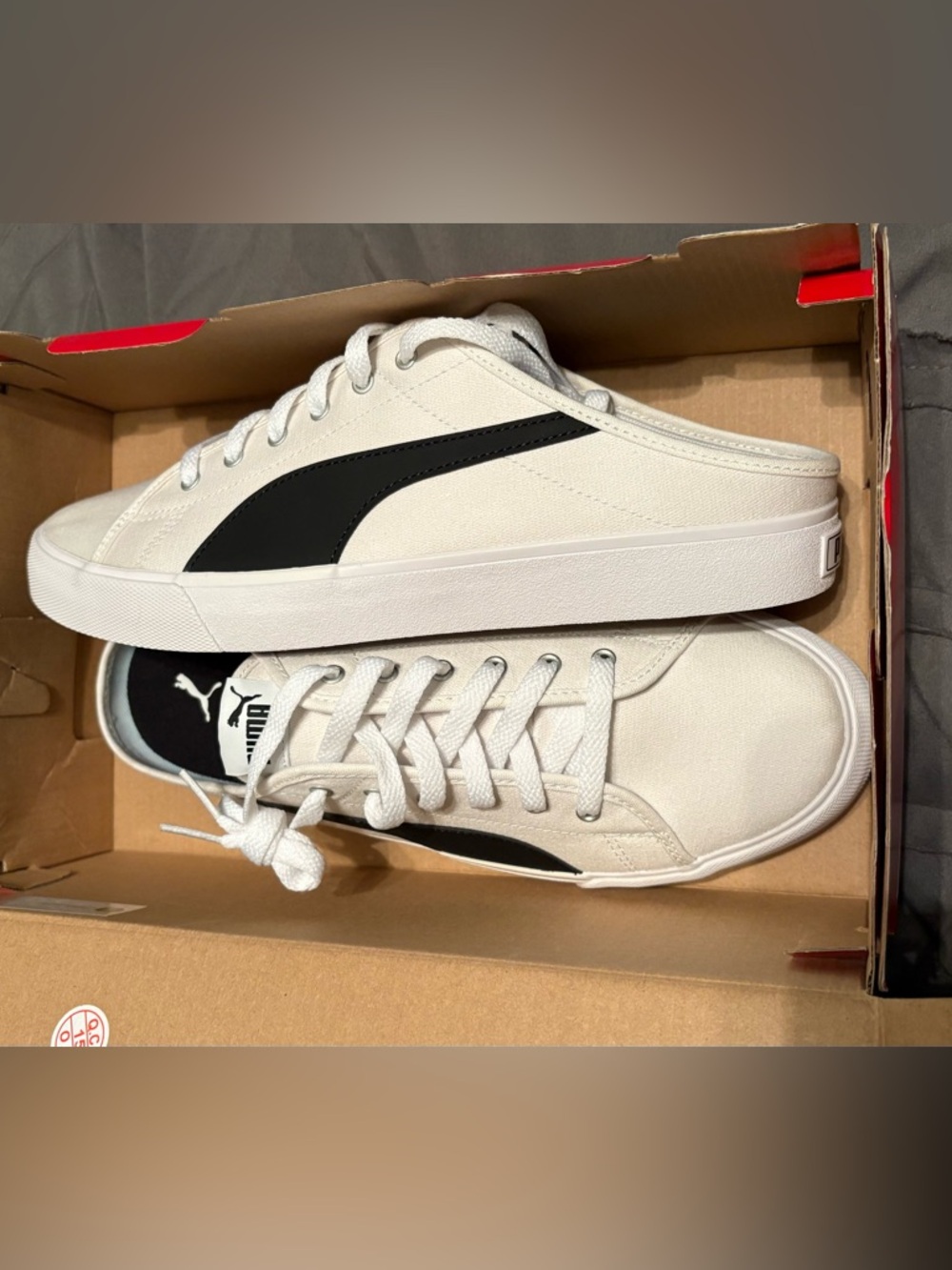 Puma Bari Mule in White and Black